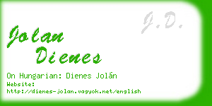 jolan dienes business card